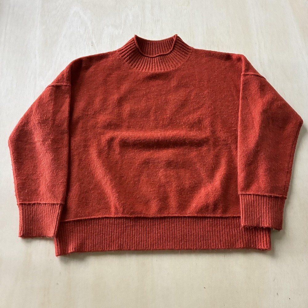 Universal Thread Goods Co. Sweater Womens XXL Orange Mock Neck Knit Pullover